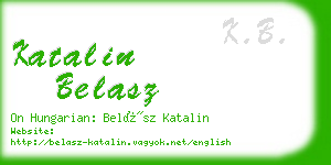 katalin belasz business card